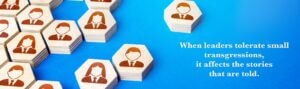 Wooden hexagons with business icons on blue, highlighting leadership impact, only at Elevate Your Organization's Culture and Performance With CEEK.