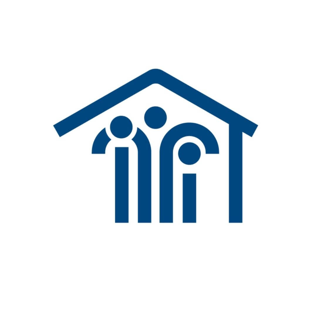 Abstract family logo under a roof, symbolizing community and support, only available at Elevate Your Organization's Culture and Performance With CEEK.