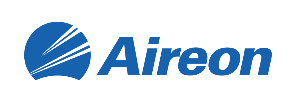 Blue Aireon logo featuring a stylized globe and text, showcased by Elevate Your Organization's Culture and Performance With CEEK.